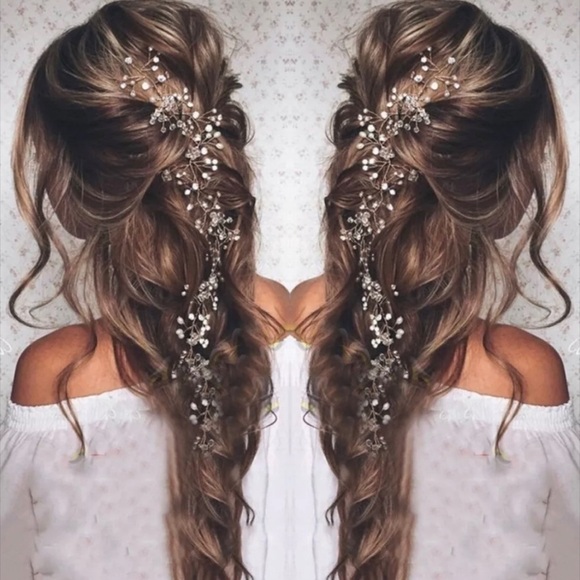 NWT Hair Vine Bridal Crystal Pearl Headpiece Bride Wedding Photoshoot Bridal main image 6